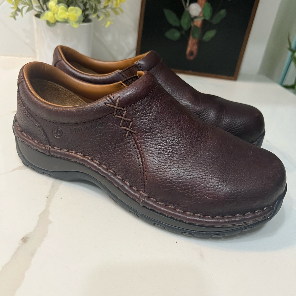 Red Wing 2322 Safety Toe Leather Work Loafers Womens 6.5 Slip on Oil Resistant